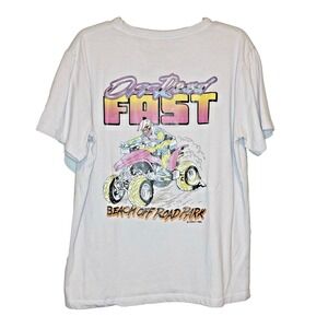 Men's Vintage J.Galt 1984 Off Road Fast Racing T-Shirt Moto Big Logo One Size